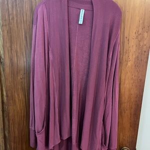 Athleta Pink Open Front Cardigan